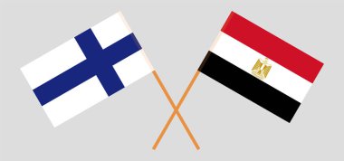 Mısır ve Finlandiya 'nın çapraz bayrakları