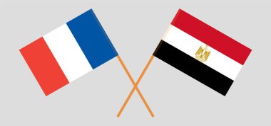 Mısır ve Fransa 'nın çapraz bayrakları