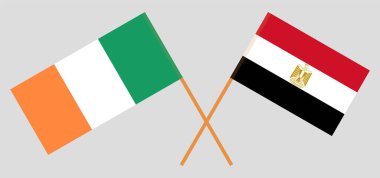 Mısır ve İrlanda 'nın çapraz bayrakları