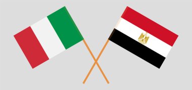 Mısır ve İtalya 'nın çapraz bayrakları