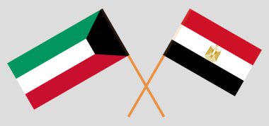 Mısır ve Kuveyt 'in çapraz bayrakları