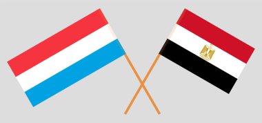 Mısır ve Lüksemburg 'un çapraz bayrakları