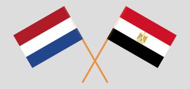 Mısır ve Hollanda 'nın çapraz bayrakları