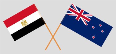 Mısır ve Yeni Zelanda 'nın çapraz bayrakları