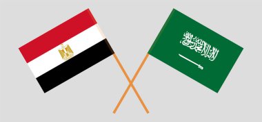 Mısır ve Suudi Arabistan Krallığı 'nın çapraz bayrakları