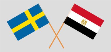 Mısır ve İsveç 'in çapraz bayrakları