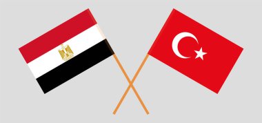 Mısır ve Türkiye 'nin çapraz bayrakları