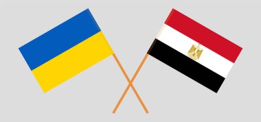 Mısır ve Ukrayna 'nın çapraz bayrakları