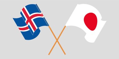 İzlanda ve Japonya 'nın çapraz bayrakları