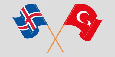 İzlanda ve Türkiye 'nin çapraz bayrakları