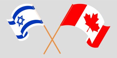 İsrail ve Kanada 'nın çapraz ve dalgalı bayrakları