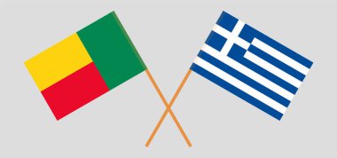 Benin ve Yunanistan 'ın çapraz bayrakları