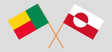 Benin ve Grönland 'ın çapraz bayrakları