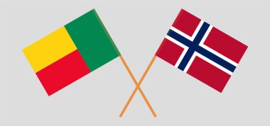 Benin ve Norveç 'in çapraz bayrakları