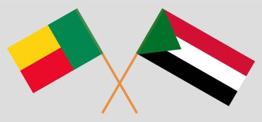 Benin ve Sudan 'ın çapraz bayrakları