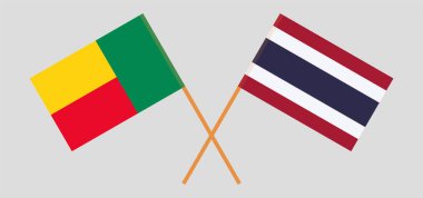 Benin ve Tayland 'ın çapraz bayrakları