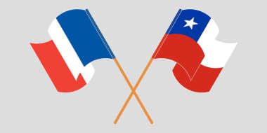 Şili ve Fransa 'nın çapraz bayrakları