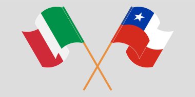 Şili ve İtalya 'nın çapraz bayrakları