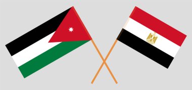 Mısır ve Ürdün 'ün çapraz bayrakları