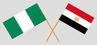 Mısır ve Nijerya 'nın çapraz bayrakları