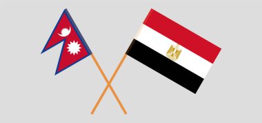 Mısır ve Nepal 'in çapraz bayrakları