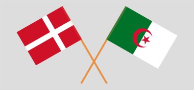 Cezayir ve Danimarka 'nın çapraz bayrakları