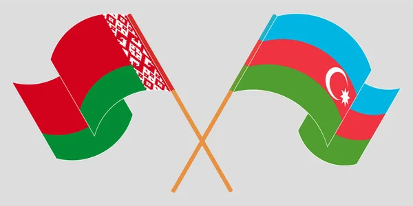 Vitrysslands och Azerbajdzjans flagga — Stock vektor