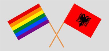 LGBT ve Arnavutluk 'un çapraz bayrakları