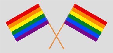 LGBT bayraklarını aştık. Altı renk. Doğru orantı