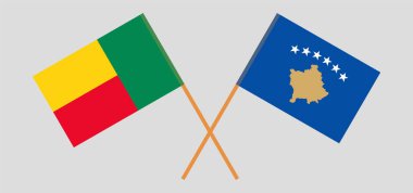 Kosova ve Benin 'in çapraz bayrakları