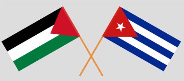 Filistin ve Küba 'nın çapraz bayrakları