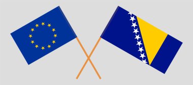 AB ve Bosna-Hersek 'in çapraz bayrakları