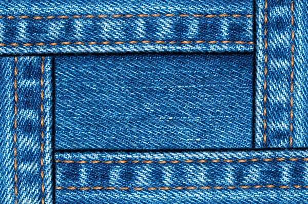 Jeans texture. Horizontal frame. — Stock Photo, Image