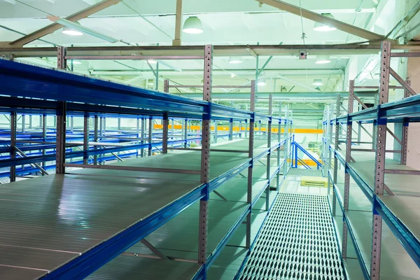 Empty shelves for storage of goods — Stock Photo, Image