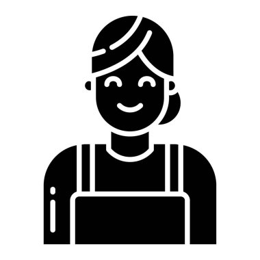 kadın web simgesi basit illüstrasyon