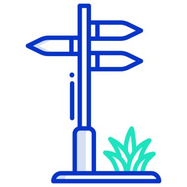 Basit vektör simgesi, yön işaretlerinin çizimi