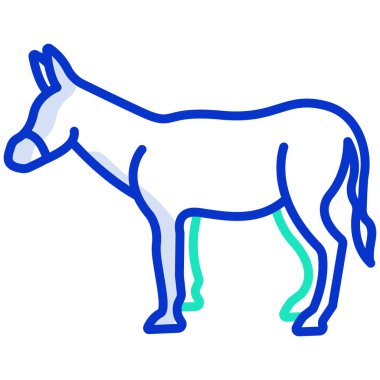 Eşeğin vektör illüstrasyonu