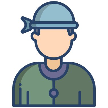 Denizci. Web simgesi basit illüstrasyon