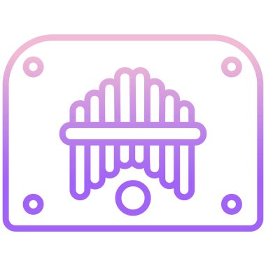 Marimbol. Web simgesi basit illüstrasyon