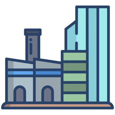 Bina. Web simgesi basit illüstrasyon