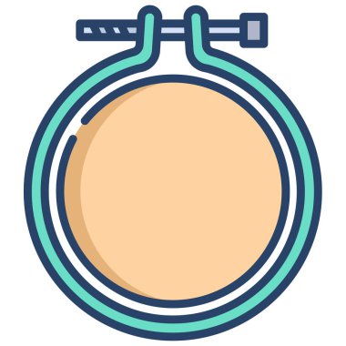 Nakış çemberi simgesinin vektör illüstrasyonu