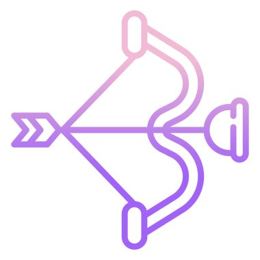 Ok ve yay. Web simgesi basit illüstrasyon