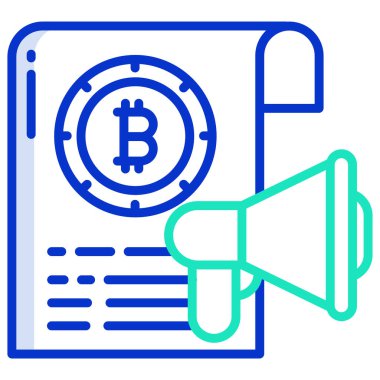 Basit vektör simgesi, bitcoin çizimi