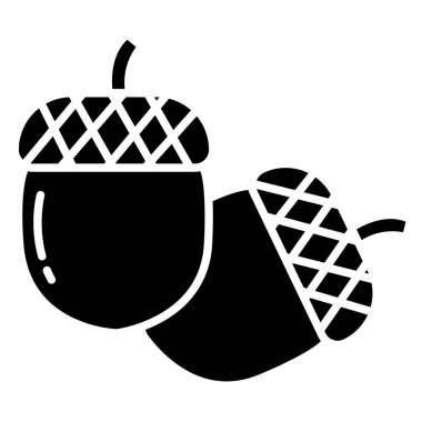 Meşe palamudu. Web simgesi basit illüstrasyon