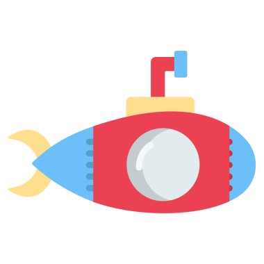 Basit vektör simgesi, Denizaltı illüstrasyonu