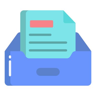 Gelen posta simgesi, vektör illüstrasyonu