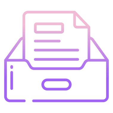 Gelen posta simgesi, vektör illüstrasyonu