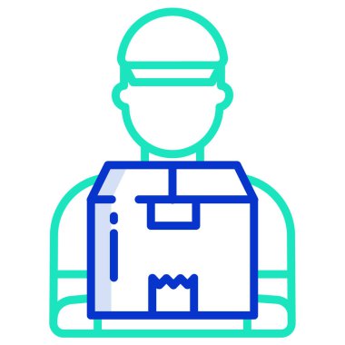 Teslimat. Web simgesi basit illüstrasyon