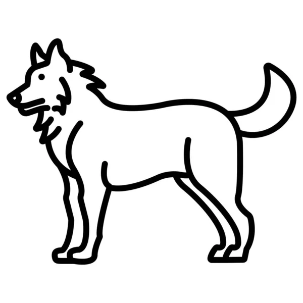Hond Web Icoon Eenvoudige Illustratie — Stockvector