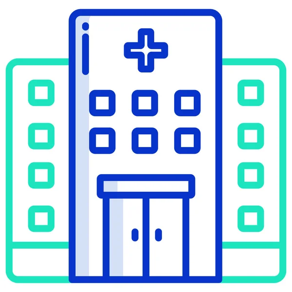 Edificio Hospital Icono Web — Vector de stock